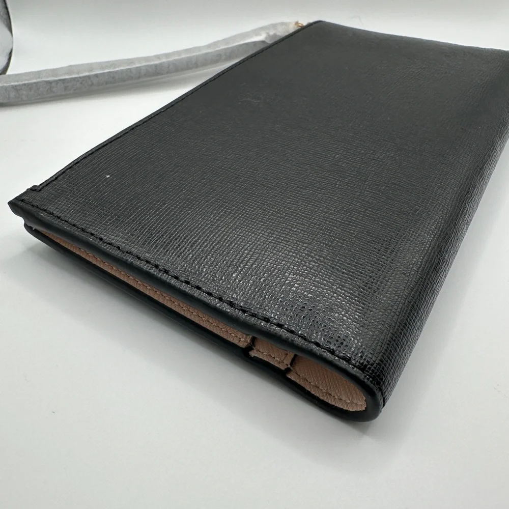 Kate Spade Black Wallet, Pink Interior with Gold Detail - Picture 4 of 7